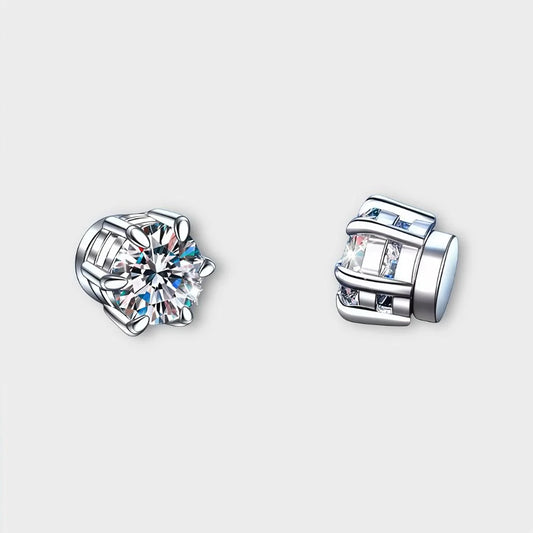 Moissanite Magnetic Stud Earrings
